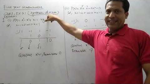 First  Year Mathematics, Chapter#3 Equations, Lecture #1 ,  Synthetic Division.