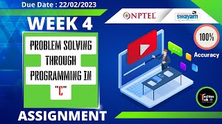 NPTEL Problem Solving Through Programming In C Week 4 Quiz Assignment Solution | Jan 2023