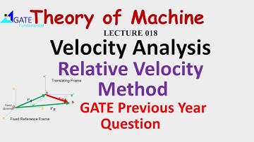 Theory of Machine Relative velocity method GATE Question Lecture 018