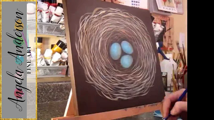 Bird Nest With Eggs - Time-Lapse Acrylic Painting