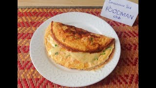 Омлет с помидором, зеленым луком и сыром: рецепт от Foodman.club Омлет с помидором, зеленым луком и сыром: рецепт от Foodman.club