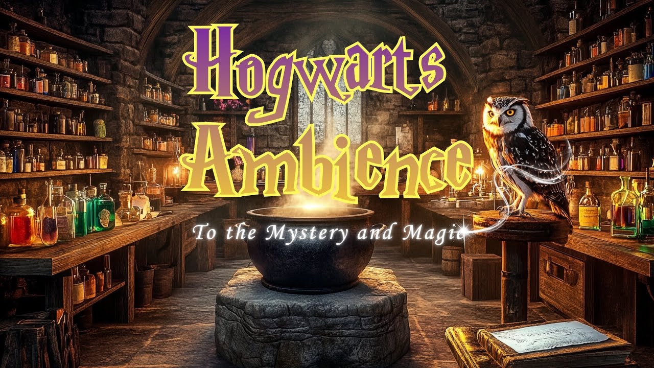 Potion Hall 🧪✨ Hogwarts Ambience & ASMR for Sleep, Study & Relaxation