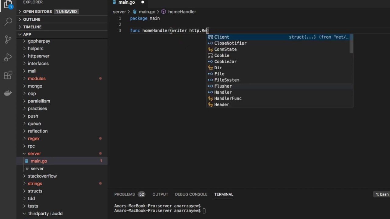 Go ile http server - YouTube