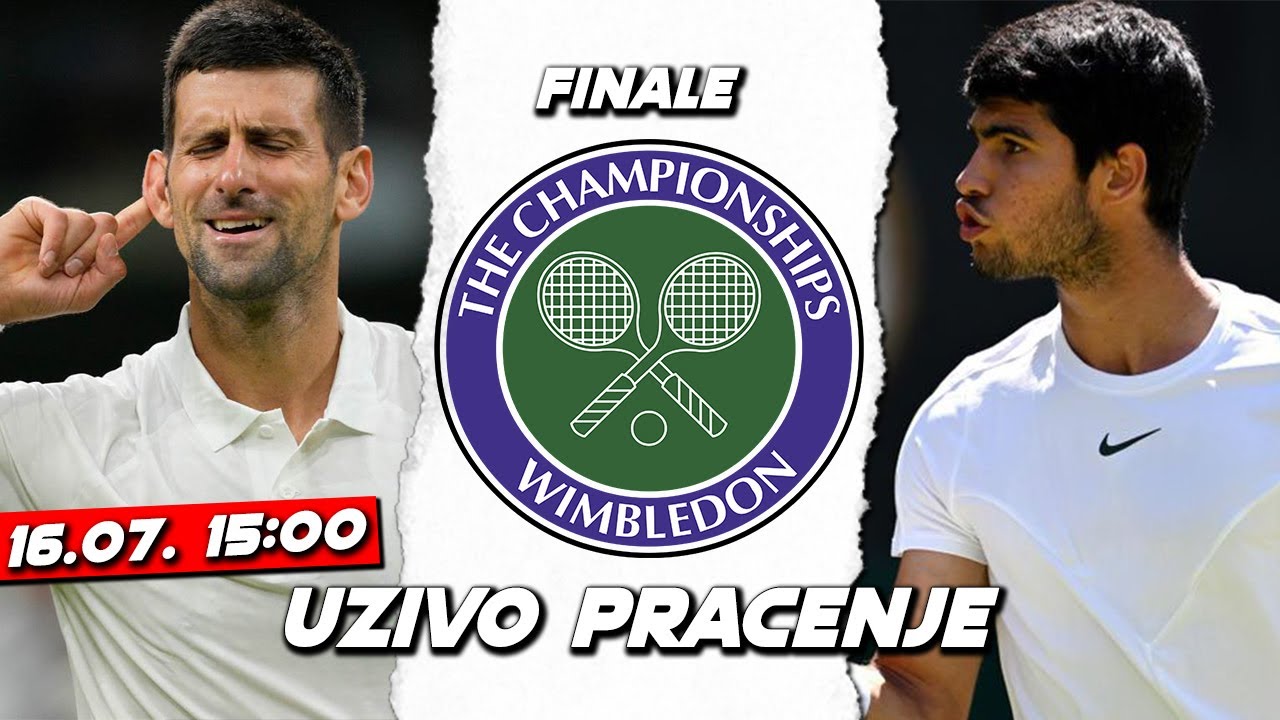 1500 CARLOS ALCARAZ vs NOVAK DJOKOVIC - FINALE - WIMBLEDON - TRAVA - PRATIMO ZAJEDNO UZIVO