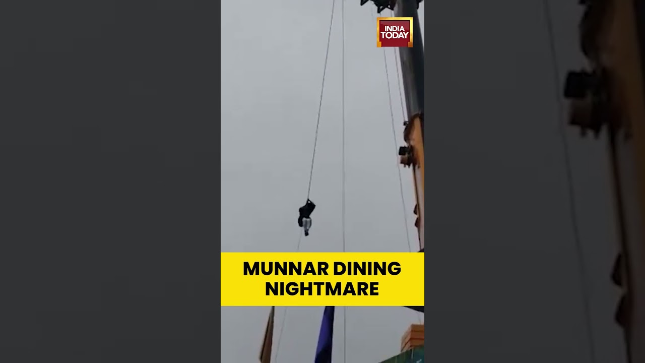 Tourists Stranded Mid-Air After Technical Failure at Sky Dining Setup in Munnar
