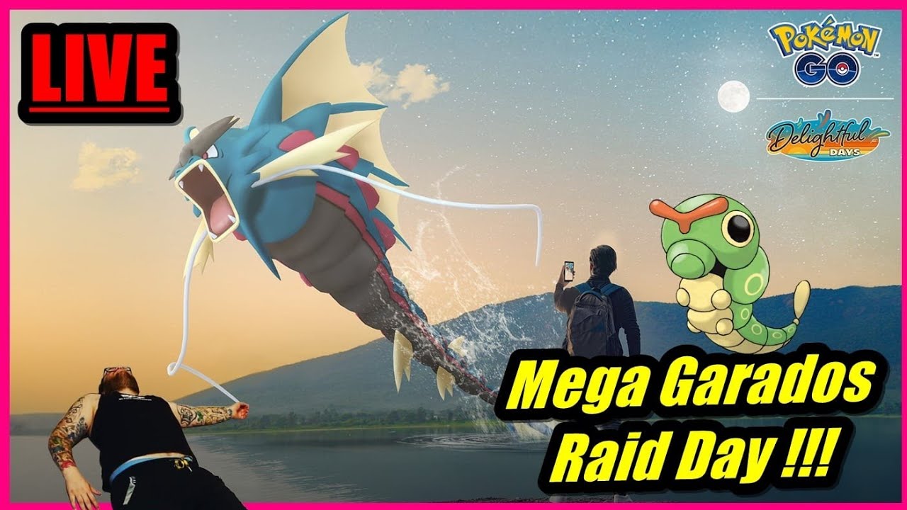 (🔴LIVE) ✨ Shiny ✨ Mega Garados Raid Day | Pokémon GO Deutsch # 3485