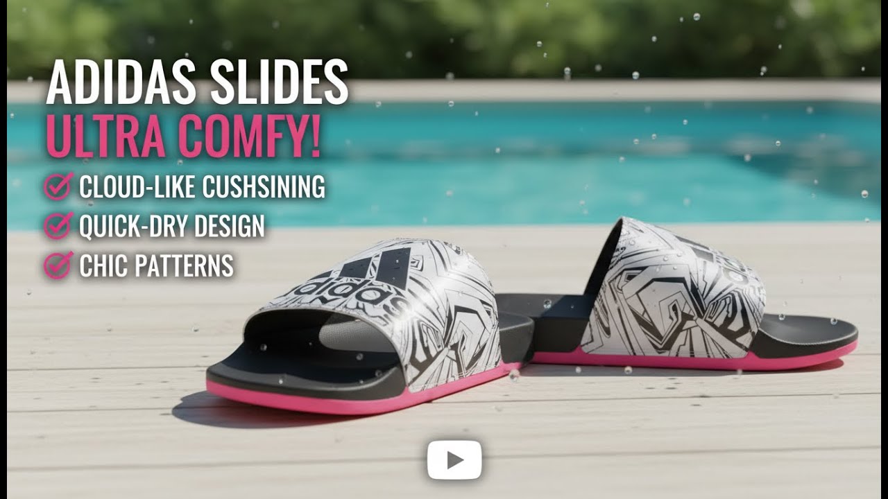 Perfect for Relaxing, Walking & Pool Days ☀️🙌 adidas Adilette Comfort