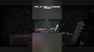 pov It just floating block minecraft diamond and dog blocks funny #minecraft #ytshorts