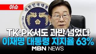 [이슈] 이재명 대통령, 전 지역에서 높은 지지율… 63%의 성과 배경은? / 국힘 지지도는 20%대 아래로...4년 8개월만 25. 07.11 | MBN NEWS