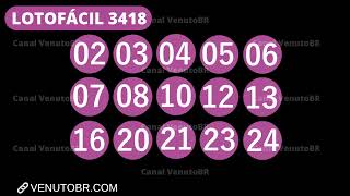 🍀 Resultado Lotofácil 3418