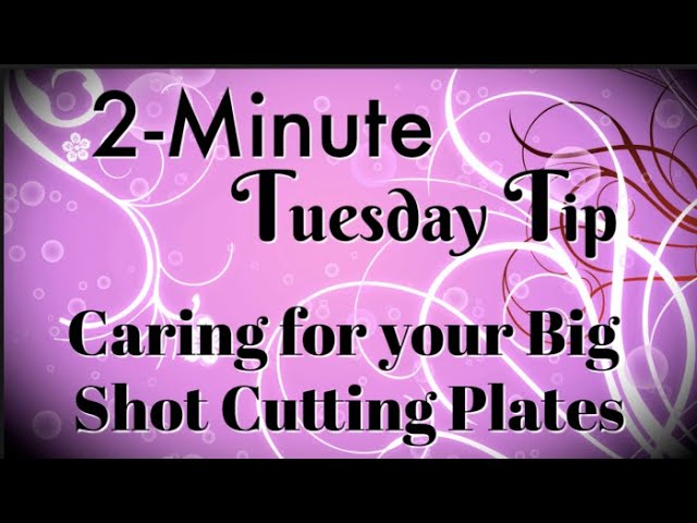 Simply Simple 2-MINUTE TUESDAY TIP - Caring for your Big Shot Cutting Plates  by Connie Stewart 
