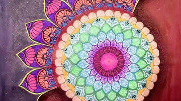 Satisfying Colouring on #Mandala #Zentangle