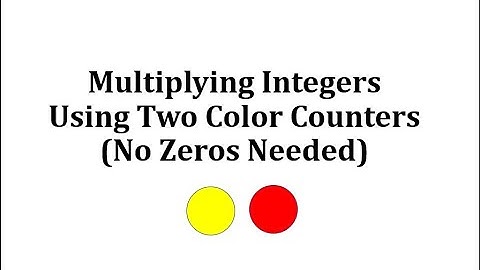 Multiplying Integers Using Two Color Counters (No Zeros Needed)
