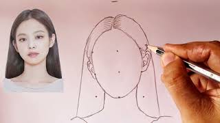 How to draw Blackpink Jennie Drawing // Blackpink Jennie Drawing