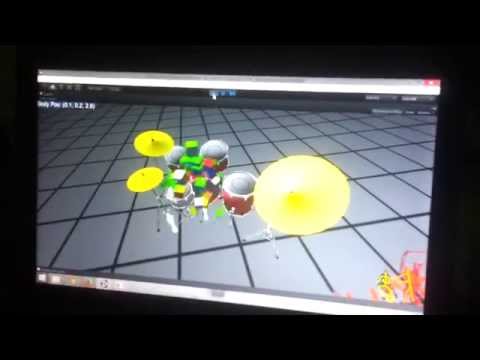 Kinect v2 Unity Drum Training with body