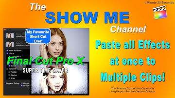 Paste All Effects at Once to Multiple Clips! FCPX