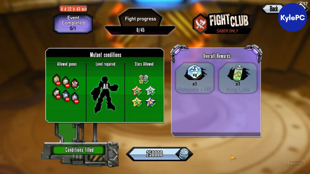 Mutants Genetic Gladiators | FIGHT CLUB SABER ONLY | Experiment | King Lulu