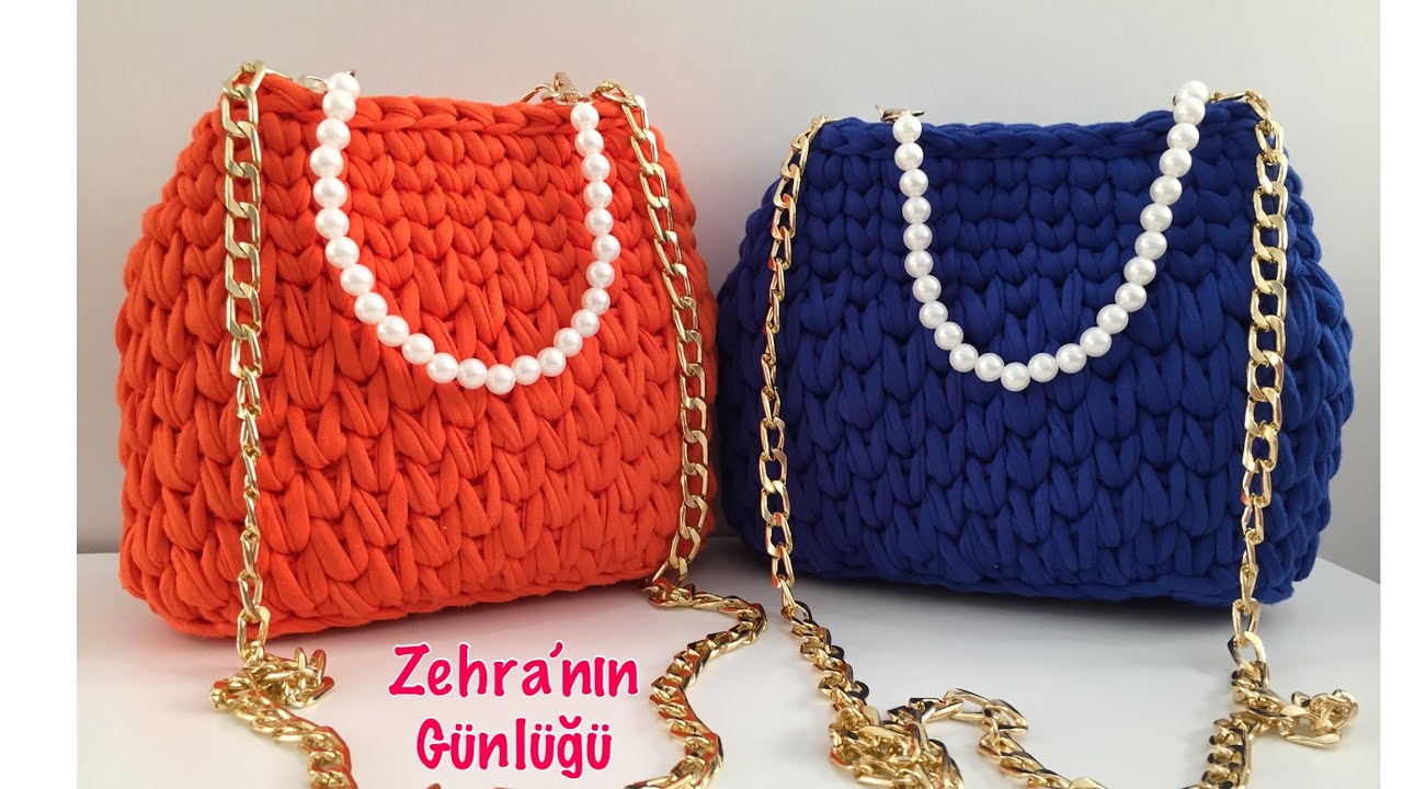 Penye İpten Çanta Yapımı - Penye İpten Süslü  Torba Çanta Yapımı - Torba Çanta Yapımı