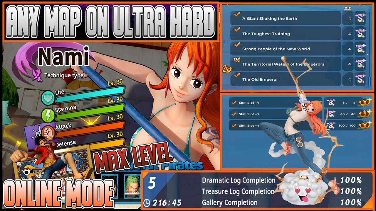 Nami [Onami] Max Level Gameplay | Any Map on Ultra Hard | One Piece ...