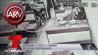Captan asesinato a sangre fría en un restaurante | Al Rojo Vivo | Telemundo