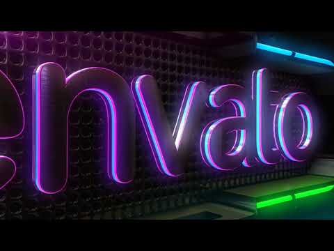 Tech Neon Logo Opener Element | After Effects template