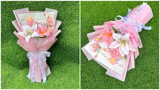 #172 Wrap A Bouquet Flowe |  Hướng Dẫn Cách Bó Hoa Len Lớn Chi Tiết Nhất screenshot 1