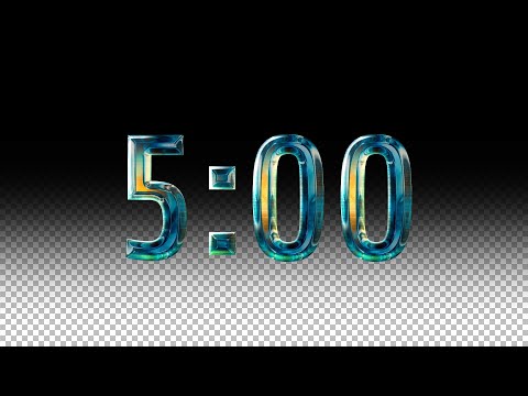Blue Chromatic DIY 5 Minute Countdown - Transparent Background  - FREE DOWNLOAD