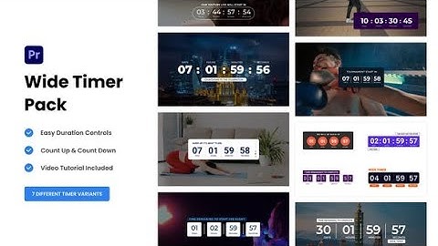 Premiere Pro Template: Simple Wide Countdown Timers + Free Font