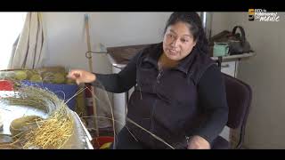 Red de Patrimonio del Maule Ingrid Medina, artesana en coirón de Vichuquén.