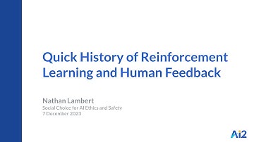 15min History of Reinforcement Learning and Human Feedback