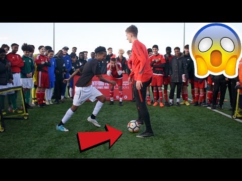 CAN I NUTMEG A WHOLE FOOTBALL TEAM !? (CRAZY REACTIONS)