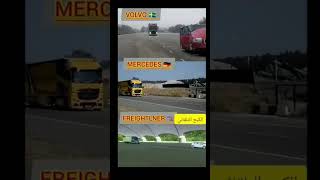 Volvo vs. Mercedes: Hydraulic Brake System Test#shorts #shortvideo ##TruckTest #BrakeTest