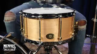 Noble & Cooley 14x7 Solid Shell Classic Maple Snare Drum - Clear Gloss (5448M)