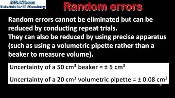 11.1 Random and systematic errors (SL)