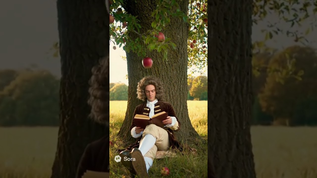When an Apple Hits Isaac Newton: A Hilarious AI-Generated Skit by Sora 