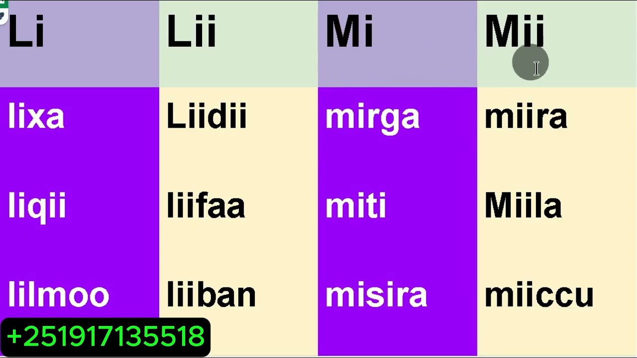 Sagalee Dheeraa fi Gabaabaa 