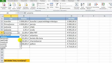 Excel - lista rozwijana - jak ją dodać do arkusza - porada #35