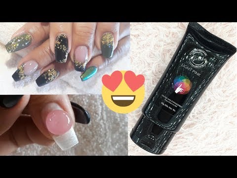 💚🖤Black & Green Polygel nails🖤💚 |•| GELIKE POLYGEL |•| - YouTube