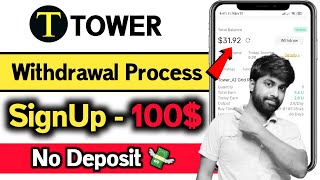 🔥Tower App Withdrawal Process !! Signup 100$ Daily Earn 2.8$ !! Best Earning App 😍😍 screenshot 5