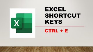 Microsoft Excel Shortcut Keys In 1 Minute | Ctrl+E