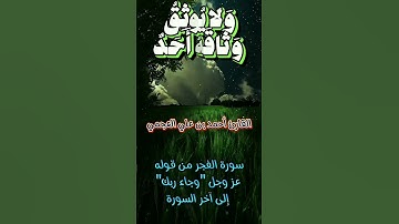 سورة الفجر #quran_karim_قران_الكريم  #اكسبلور #morocco #duet    القارئ أحمد بن علي العجمي