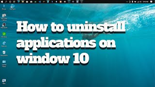 Jinsi ya ku uninstall apps kwenye computer yako || How to uninstall apps on window 10 screenshot 3