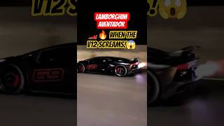 🔥 INSANE Lamborghini Aventador SVJ Unreal Sound & Flames #lamborghini #svj #cars