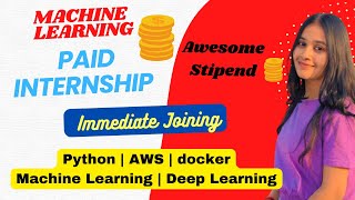 Machine Learning Engineer Internship | Awesome Stipend | Internships For College Students | AI ML DL