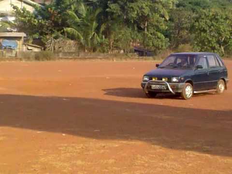 maruti 800 stunt by allan rebello !!!