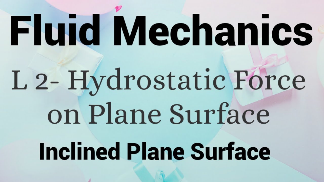 L2-Hydrostatic Force on Inclined Plane Surface - YouTube