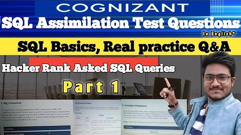 Assimilation test sample mysql questions and answers part 1 || MySQL basics tutorials