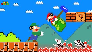 Mario Plays : Getting Over It In Super Mario Bros ? | Game Animation