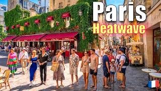 Paris HEATWAVE Walking Tour 2026 🇫🇷 Paris Center in 32°C Summer Heat [4K HDR]