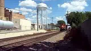 Westbound BNSF light power move in Rochelle, IL